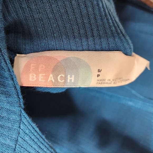 Free People Beach Blue Shelby Overalls Jumpsuit Adjustable Sz Small - Picture 5 of 9